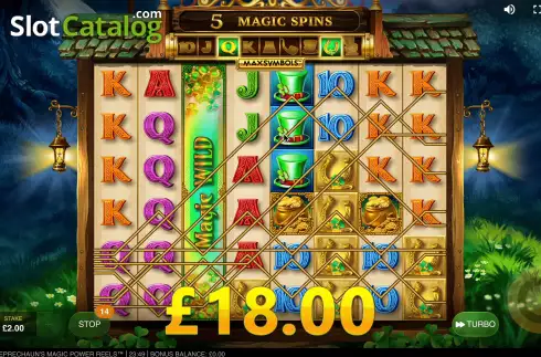 Οθόνη7. Leprechaun's Magic Power Reels Κουλοχέρης