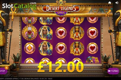 Οθόνη3. Desert Legends Spins Κουλοχέρης