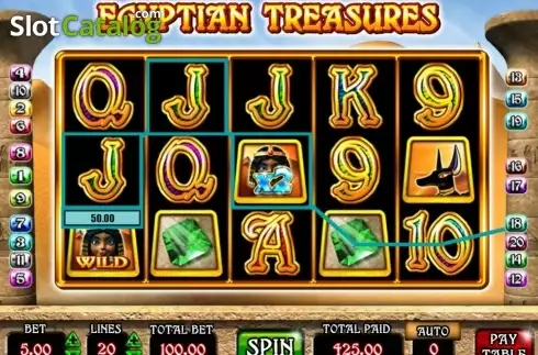 Οθόνη7. Egyptian Treasures (Mazooma) Κουλοχέρης