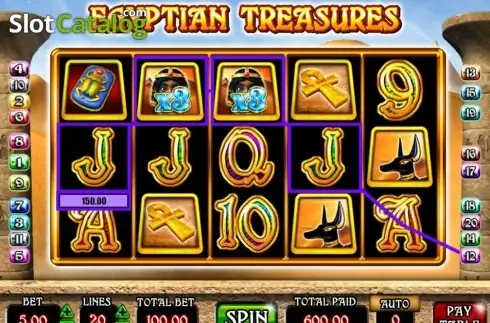 Οθόνη8. Egyptian Treasures (Mazooma) Κουλοχέρης