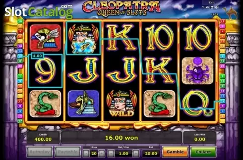 Οθόνη3. Cleopatra Queen of Slots (Mazooma) Κουλοχέρης
