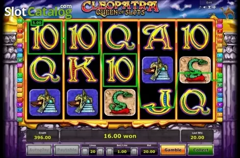 Οθόνη5. Cleopatra Queen of Slots (Mazooma) Κουλοχέρης