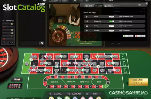 Οθόνη3. Sanremo Roulette Κουλοχέρης