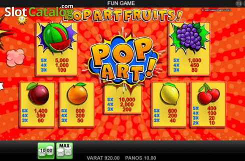 Οθόνη7. Pop Art Fruits Κουλοχέρης