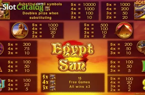 Οθόνη4. Egypt Sun HD Κουλοχέρης