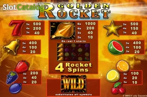 Οθόνη4. Golden Rocket HD Κουλοχέρης