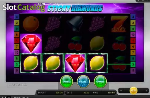 Οθόνη5. Sticky Diamonds Κουλοχέρης