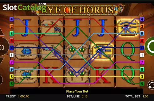 Οθόνη2. Eye of Horus (Reel Time Gaming) Κουλοχέρης