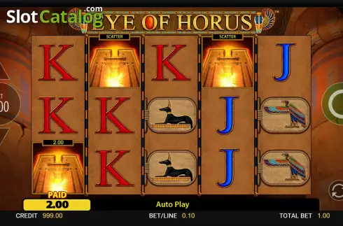 Οθόνη4. Eye of Horus (Reel Time Gaming) Κουλοχέρης