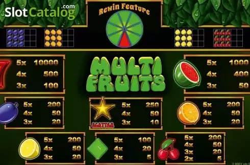 Οθόνη2. Multi Fruits (Merkur) Κουλοχέρης