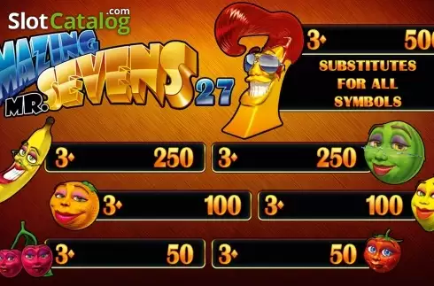 Οθόνη4. Amazing Mr. Sevens HD Κουλοχέρης