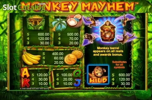 Οθόνη4. Monkey Mayhem Κουλοχέρης 