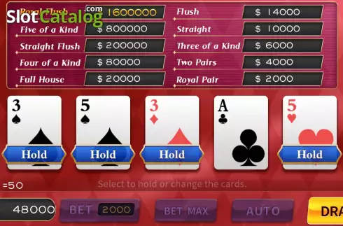 Οθόνη3. 5PK Video Poker Κουλοχέρης
