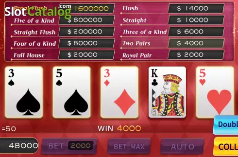 Οθόνη4. 5PK Video Poker Κουλοχέρης