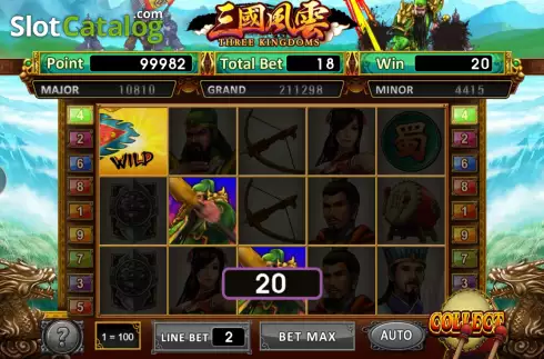 Οθόνη5. Three Kingdoms (Micro Sova) Κουλοχέρης 