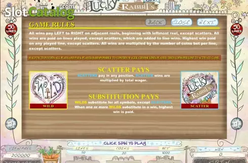 Οθόνη2. Lucky Rabbits Loot Κουλοχέρης