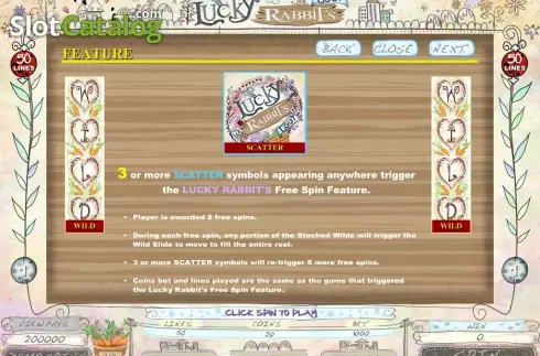 Οθόνη4. Lucky Rabbits Loot Κουλοχέρης
