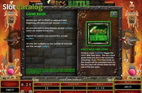 Οθόνη2. Orc's Battle Κουλοχέρης