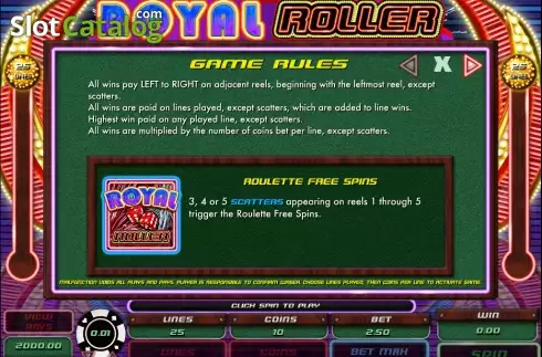 Οθόνη2. Royal Roller Κουλοχέρης