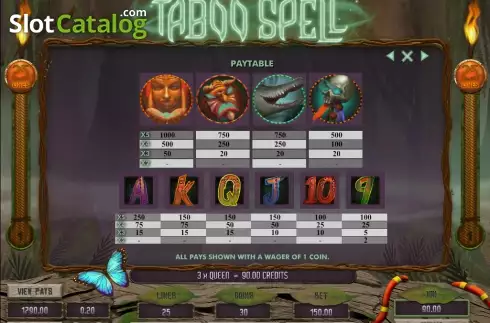 Οθόνη4. Taboo Spell Κουλοχέρης