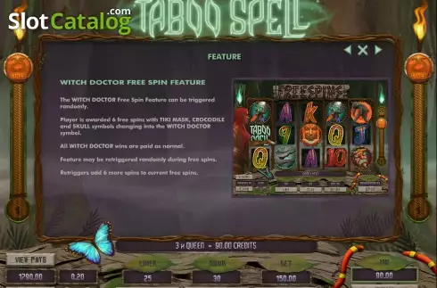 Οθόνη5. Taboo Spell Κουλοχέρης