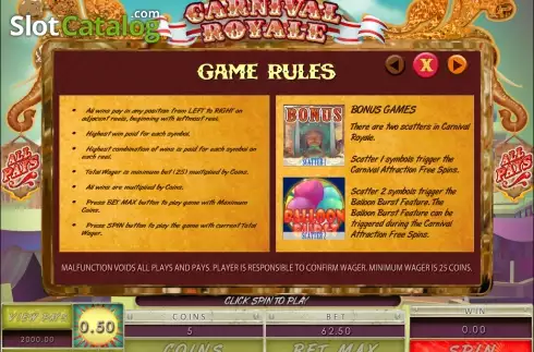 Οθόνη2. Carnival Royale Κουλοχέρης