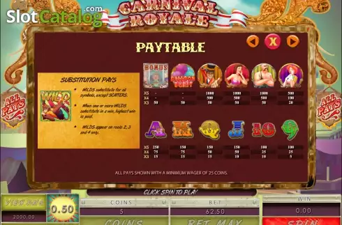 Οθόνη3. Carnival Royale Κουλοχέρης