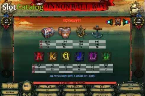 Οθόνη4. Cannonball Bay Κουλοχέρης