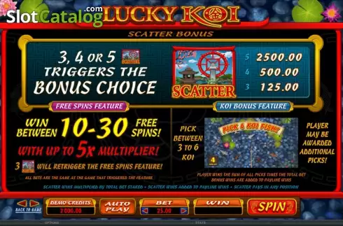 Οθόνη2. Lucky Koi (Microgaming) Κουλοχέρης