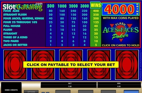 Οθόνη2. Aces & Faces (Microgaming) Κουλοχέρης