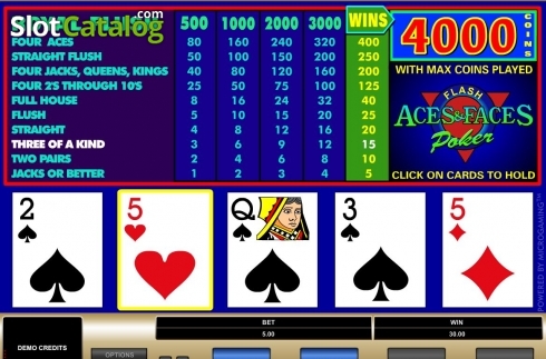 Οθόνη6. Aces & Faces (Microgaming) Κουλοχέρης