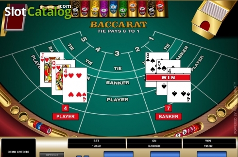 Οθόνη5. Baccarat (Microgaming) Κουλοχέρης