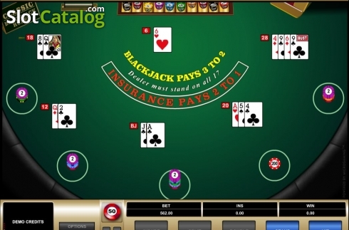 Οθόνη4. Blackjack MH (Microgaming) Κουλοχέρης