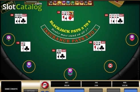 Οθόνη5. Blackjack MH (Microgaming) Κουλοχέρης