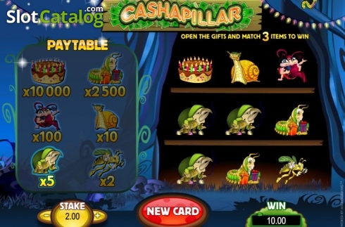 Οθόνη4. Cashapillar Scratch Card Κουλοχέρης