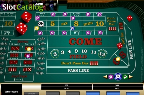 Οθόνη6. Craps (Microgaming) Κουλοχέρης