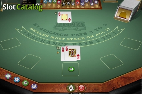 Οθόνη3. European Blackjack Gold (Microgaming) Κουλοχέρης 