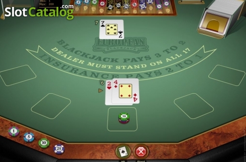 Οθόνη5. European Blackjack Gold (Microgaming) Κουλοχέρης 
