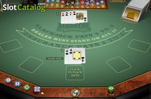 Οθόνη6. European Blackjack Gold (Microgaming) Κουλοχέρης 