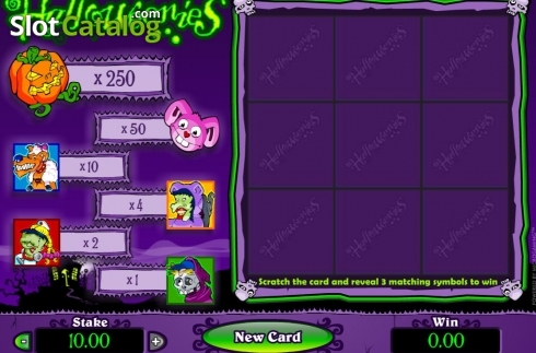 Οθόνη2. Halloweenies Scratch Card Κουλοχέρης