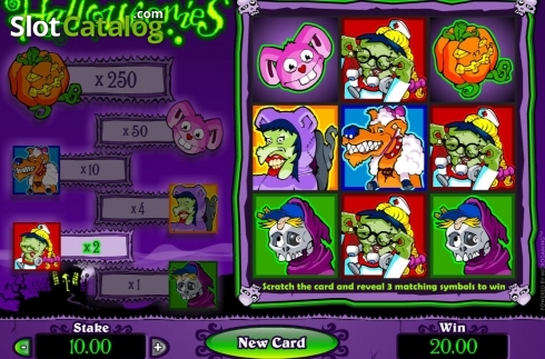 Οθόνη5. Halloweenies Scratch Card Κουλοχέρης