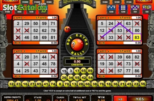 Οθόνη4. Mayan Bingo Κουλοχέρης