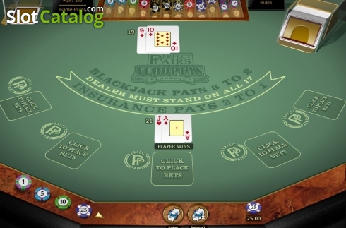 Οθόνη4. Perfect Pairs European Blackjack Gold MH Κουλοχέρης
