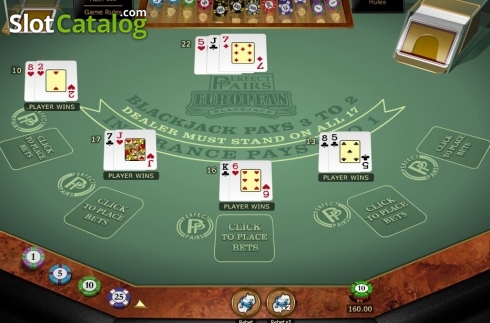 Οθόνη6. Perfect Pairs European Blackjack Gold MH Κουλοχέρης