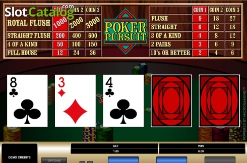 Οθόνη2. Poker Pursuit (Microgaming) Κουλοχέρης