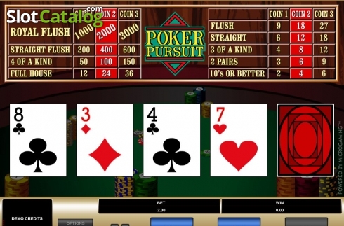 Οθόνη3. Poker Pursuit (Microgaming) Κουλοχέρης