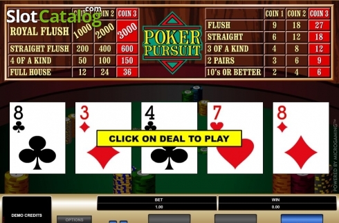 Οθόνη4. Poker Pursuit (Microgaming) Κουλοχέρης