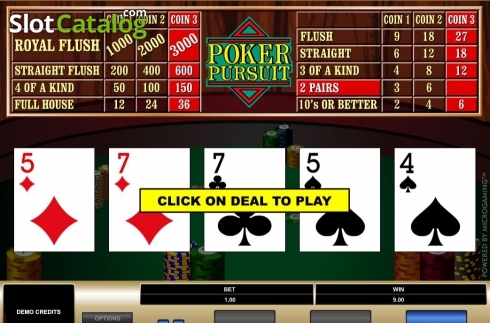 Οθόνη5. Poker Pursuit (Microgaming) Κουλοχέρης