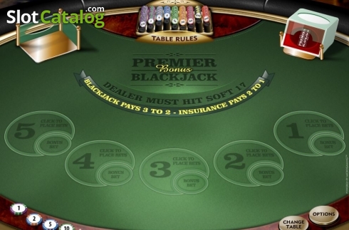 Οθόνη2. Premier Euro Bonus Blackjack MH Κουλοχέρης