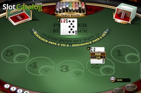 Οθόνη5. Premier Euro Bonus Blackjack MH Κουλοχέρης